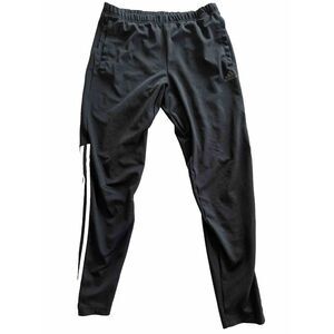 Adidas Running Pants Sz M Climalite Men's Taper Ankle‎ Zip Black Soccer D21
